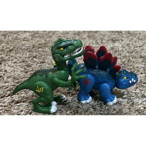 2~ Jurassic World Action Figures Playskool Heroes Stegosaurus & VELOCIRAPTOR